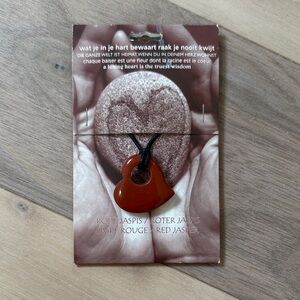 Red Heart Jasper Pendant Necklace